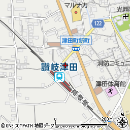 香川県さぬき市津田町津田911周辺の地図