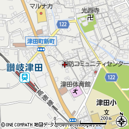 香川県さぬき市津田町津田134周辺の地図