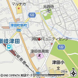 香川県さぬき市津田町津田133-4周辺の地図