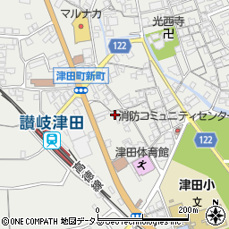 香川県さぬき市津田町津田134-1周辺の地図