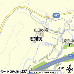 兵庫県南あわじ市志知奥606-1周辺の地図