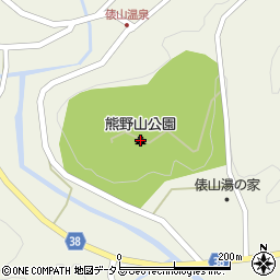 熊野山公園周辺の地図