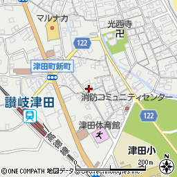 香川県さぬき市津田町津田1010-15周辺の地図