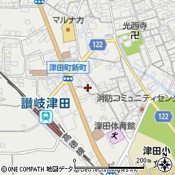 香川県さぬき市津田町津田921-15周辺の地図