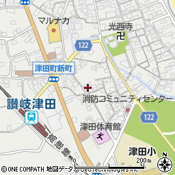 香川県さぬき市津田町津田1010-1周辺の地図