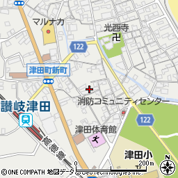 香川県さぬき市津田町津田1010-17周辺の地図