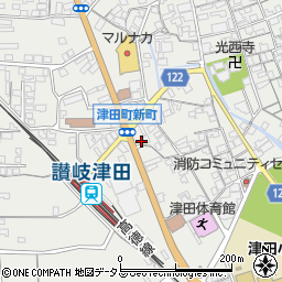 香川県さぬき市津田町津田921-8周辺の地図