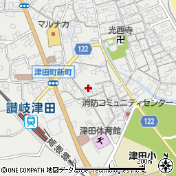 香川県さぬき市津田町津田1010-16周辺の地図