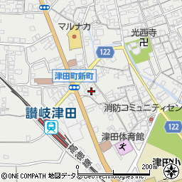 香川県さぬき市津田町津田921-1周辺の地図