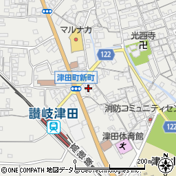 香川県さぬき市津田町津田921周辺の地図