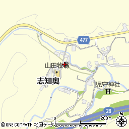 兵庫県南あわじ市志知奥590周辺の地図
