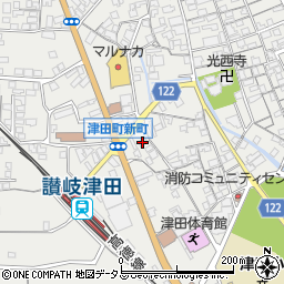 香川県さぬき市津田町津田921-11周辺の地図