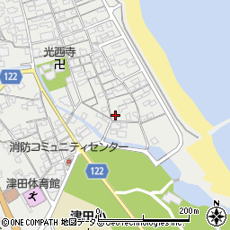 香川県さぬき市津田町津田1318周辺の地図
