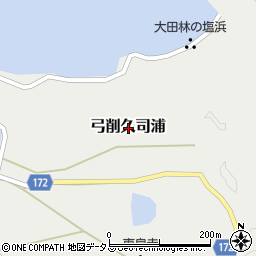 愛媛県越智郡上島町弓削久司浦周辺の地図