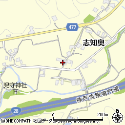 兵庫県南あわじ市志知奥269周辺の地図