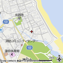 香川県さぬき市津田町津田1262-2周辺の地図