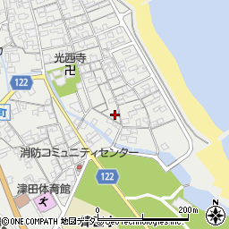 香川県さぬき市津田町津田1262周辺の地図