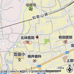 かつらぎ笠田郵便局周辺の地図