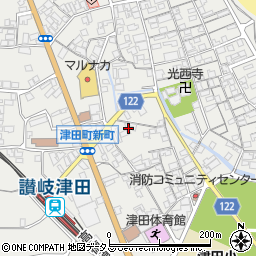 香川県さぬき市津田町津田1010-4周辺の地図