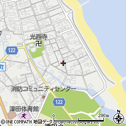 香川県さぬき市津田町津田1265-2周辺の地図
