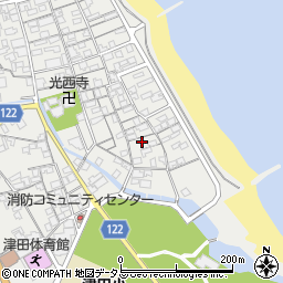 香川県さぬき市津田町津田1308周辺の地図