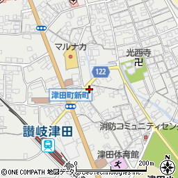 香川県さぬき市津田町津田1010-19周辺の地図
