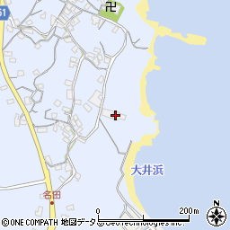 志摩市役所　名田地区公民館周辺の地図