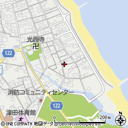 香川県さぬき市津田町津田1305周辺の地図