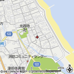 香川県さぬき市津田町津田1267-1周辺の地図