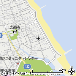 香川県さぬき市津田町津田1334-1周辺の地図