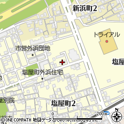 倉敷紡績社宅周辺の地図