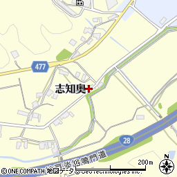 兵庫県南あわじ市志知奥238周辺の地図