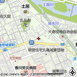 ファミリーマート丸亀土居町店周辺の地図