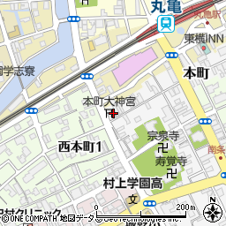 本町自治会集会場周辺の地図