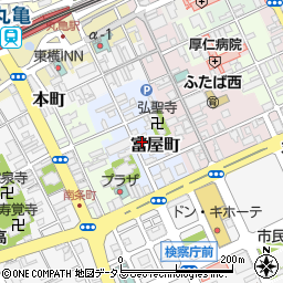 香川県丸亀市富屋町周辺の地図