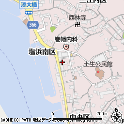 広島県尾道市因島土生町宇和部区1719-4周辺の地図