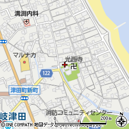 香川県さぬき市津田町津田1252周辺の地図