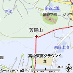 芳尾山周辺の地図