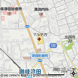 マルナカ津田店周辺の地図