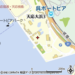 広島県呉市天応大浜周辺の地図