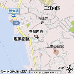 巻幡内科医院周辺の地図