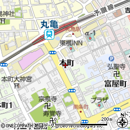 香川県丸亀市本町周辺の地図