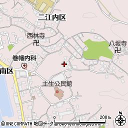 広島県尾道市因島土生町宇和部区1650-2周辺の地図