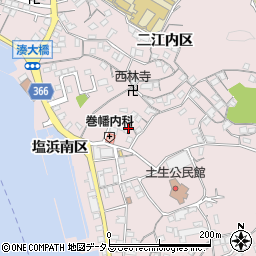 広島県尾道市因島土生町宇和部区1687-3周辺の地図