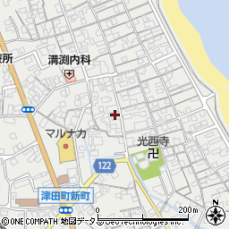 香川県さぬき市津田町津田1024周辺の地図