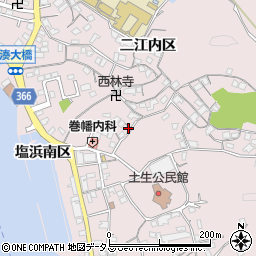 広島県尾道市因島土生町宇和部区1661周辺の地図