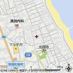 香川県さぬき市津田町津田1224周辺の地図