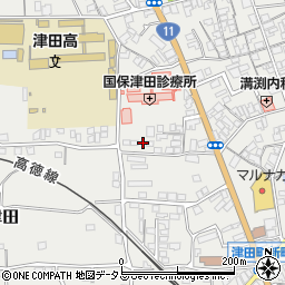 香川県さぬき市津田町津田1684-4周辺の地図