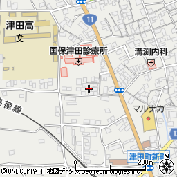 香川県さぬき市津田町津田1683-3周辺の地図