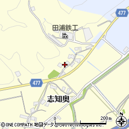 兵庫県南あわじ市志知奥438周辺の地図